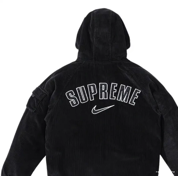 XL Hooded S Jacket Cotton Corduroy Jacket Arc Black M L Corduroy 1001